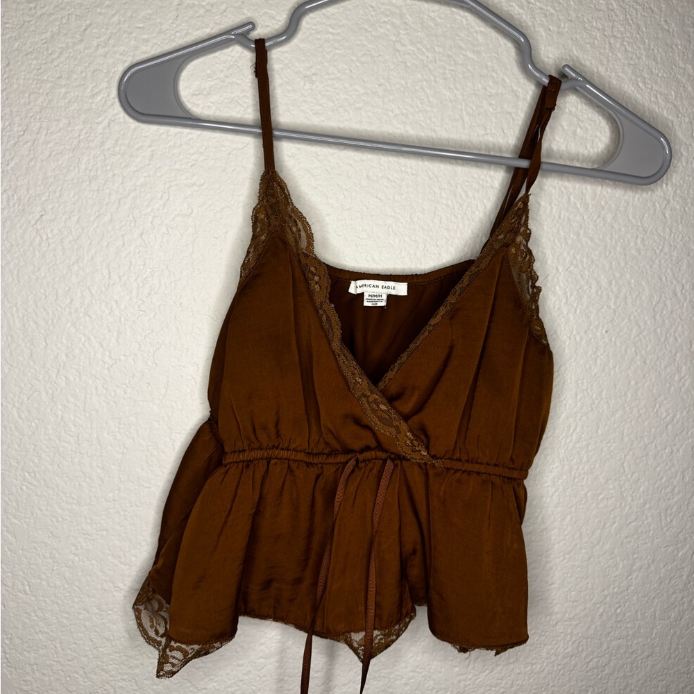 American Eagle Outfitters Chocolate Lace Camisole